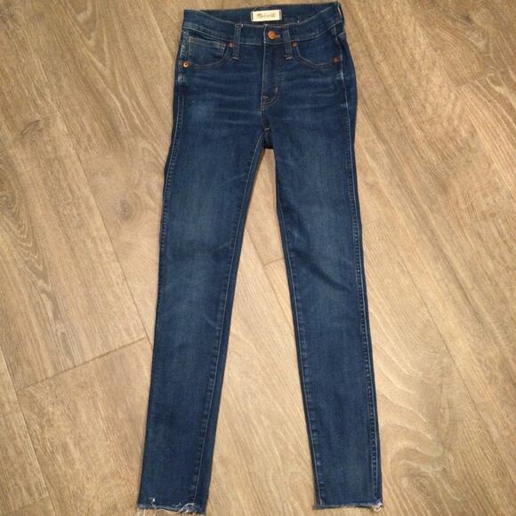 Madewell 9” high rise skinny dark wash jean 24 - Picture 3 of 6